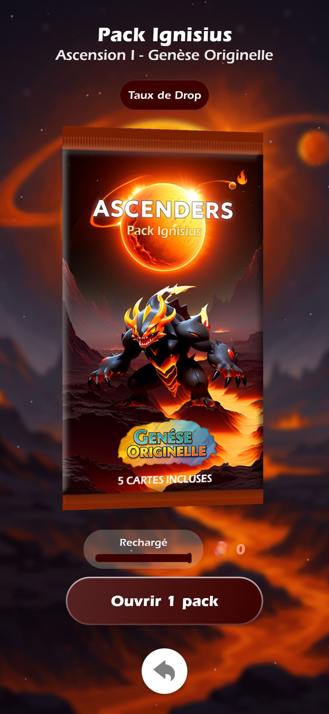 Pack opening